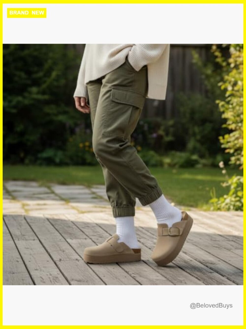 Genuine Suede Cork Footbed Platform Clog, Wide Widths Available - Picture 5 of 7
